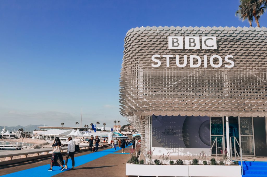 sustainable exhibition stand for BBC Studios in Cannes 