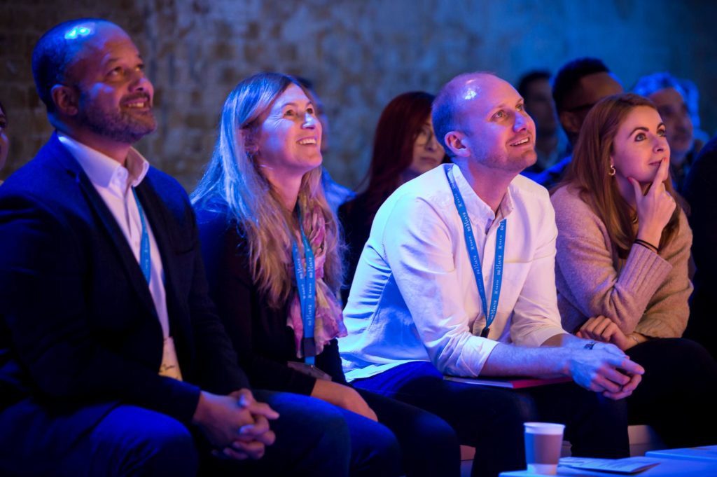 Conference delegates listening at Deviate Innovation Summit 2019